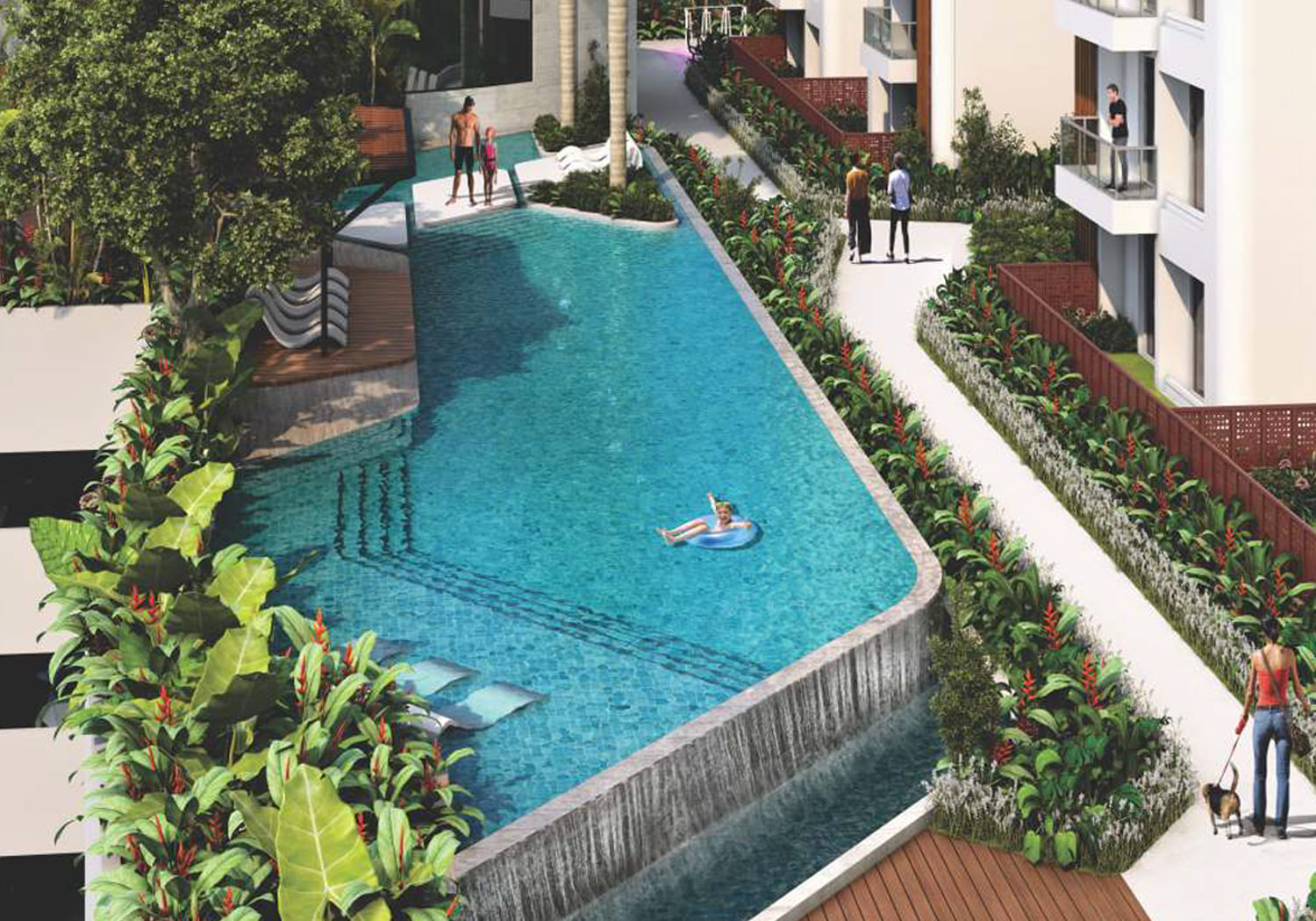 Exterior view of Duville Riverdale Grand &mdash; photo gallery, images, brochure, amenities, cost sheet, price breakup, availability details, RERA number, RERA certificate, possession date, layout plan, logo, floor plan, master plan, and location map showcasing project highlights and features.