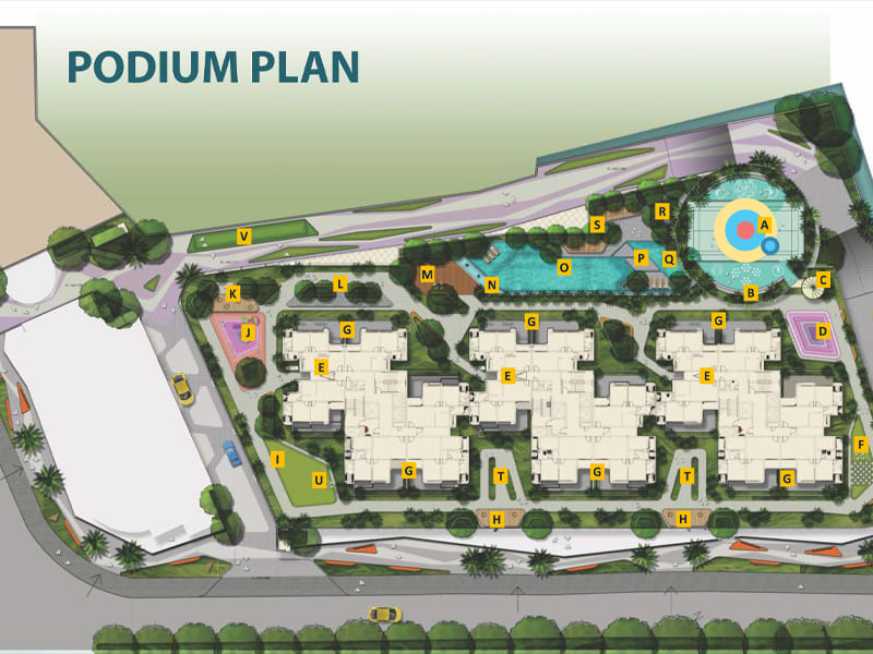 Floor plan of Duville Riverdale Grand &mdash; photo gallery, images, brochure, amenities, cost sheet, price breakup, availability details, RERA number, RERA certificate, possession date, layout plan, logo, floor plan, master plan, and location map showcasing project highlights and features.